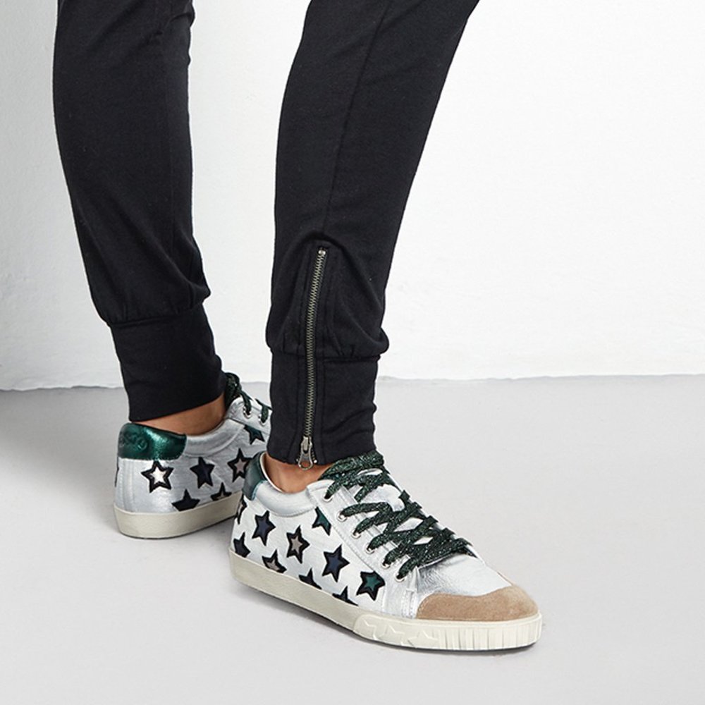 ASH silver Majestic Star Motif Trainers